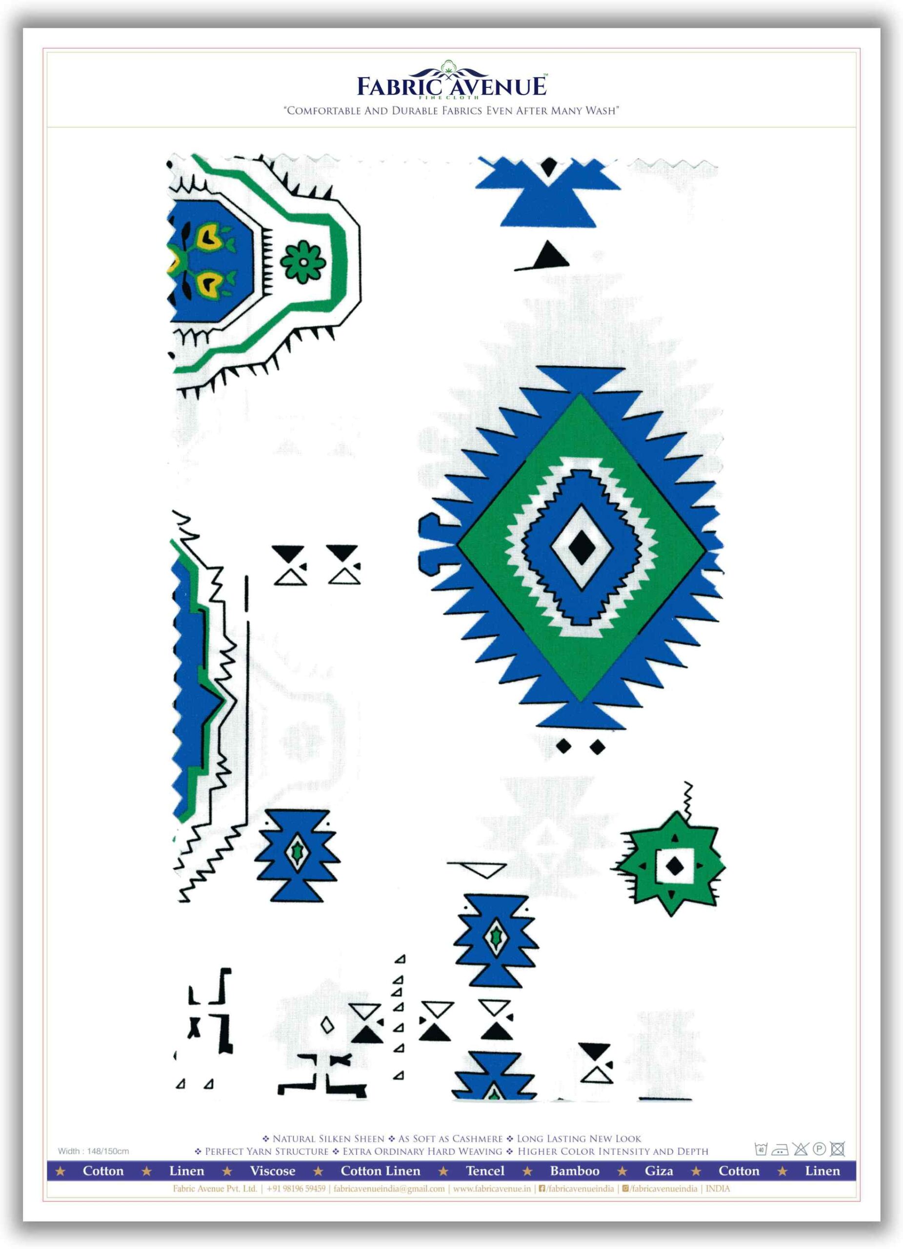 100% Cotton 60s Poplin Digital Print